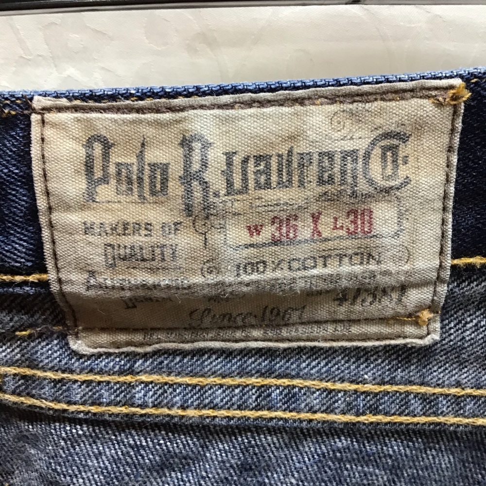 36 x 30 Polo Ralph Lauren button fly slim jeans - Picture 7 of 10